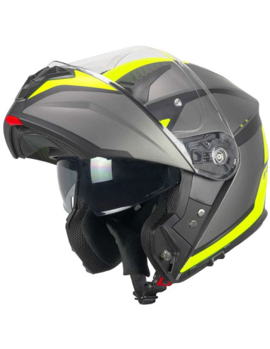 Casco Modulare SKA-P 5THG FALCON SPORT Nero Giallo fluo opaco