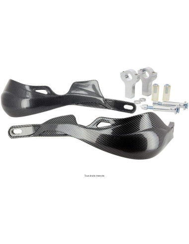 PRO200C Paramani Universale Look Carbonio Per Manubrio Ø22 Struttura All + Kit Fissaggio