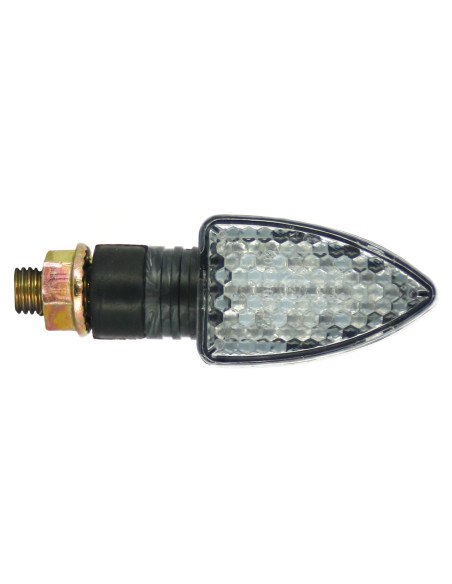 Coppia Freccette LED forma Triangolare Corto Look Carbonio Omologate C.E