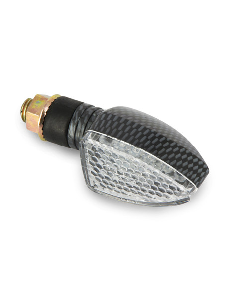 Coppia Freccette LED forma Triangolare Corto Look Carbonio Omologate C.E