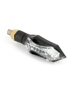 Coppia Frecce universali sequenziali a led Nero/ carbonio Translucido Omologate CE