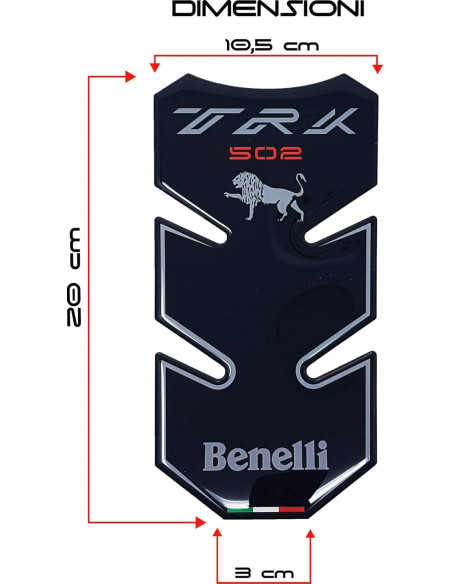 Protezione Serbatoio 3D Benelli TRK 502 Nera | 4R