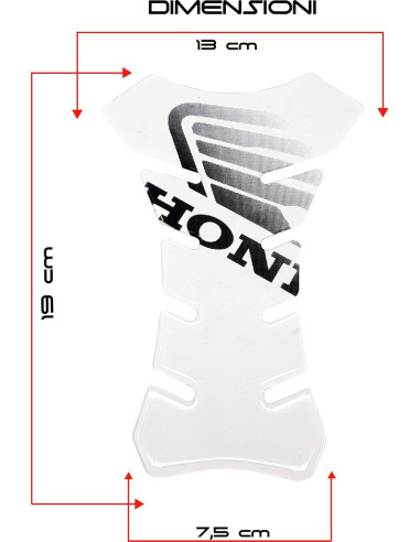 Protezione Serbatoio 3D Honda Trasparente | 4R 18080