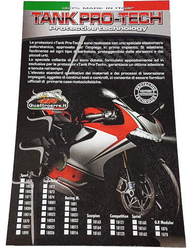 Protezione Serbatoio 3D Honda Trasparente | 4R 18080