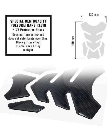 Protezione Serbatoio Moto 3D Carbon Look