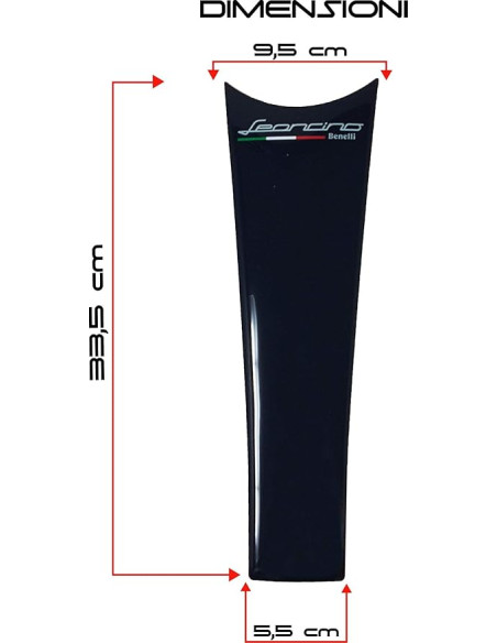 Protezione Serbatoio Adesivo 3D Moto Benelli Leoncino, Nero