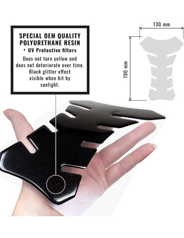 Protezione Serbatoio 3D Yamaha Nero | 4R 18089