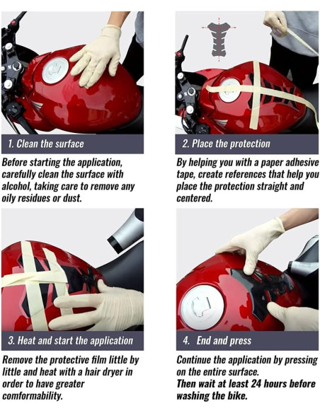 Protezione serbatoio Moto 3D Yamaha Trasparente