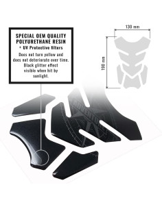 Protezione per Serbatoio Moto Honda 3D Africa Twin Nero 2