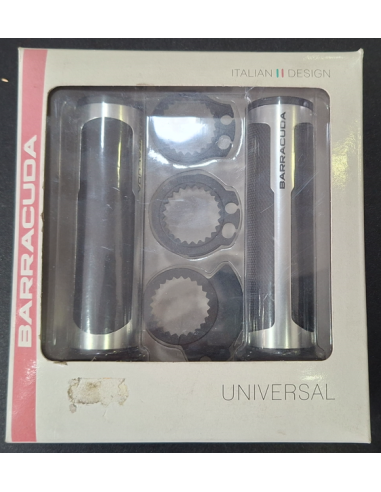 Coppia manopole Universali Racing 120mm Argento Silver
