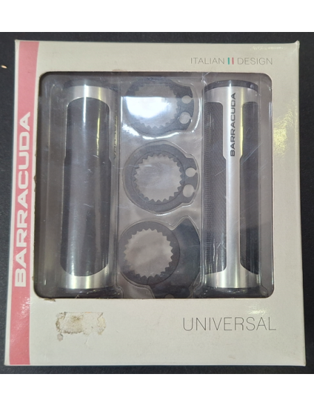 Coppia manopole Universali Racing 120mm Argento Silver