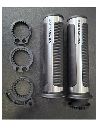 Coppia manopole Universali Racing 120mm Argento Silver