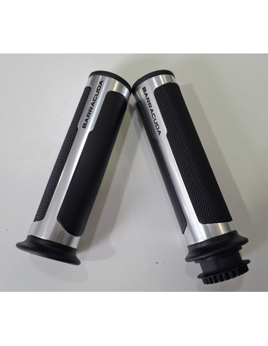 Coppia manopole Universali Racing 120mm Argento Silver
