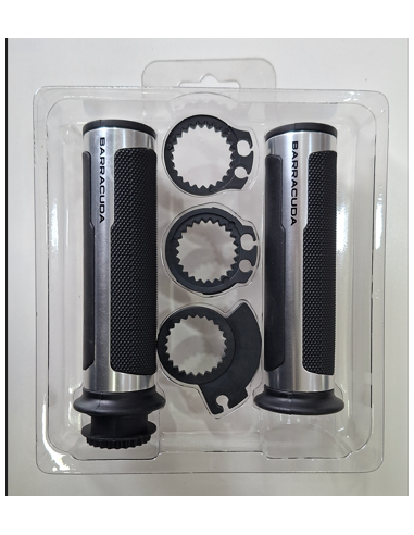 Coppia manopole Universali Racing 120mm Argento Silver