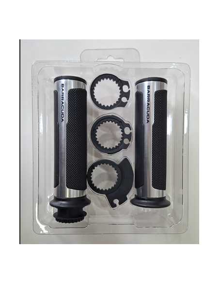 Coppia manopole Universali Racing 120mm Argento Silver