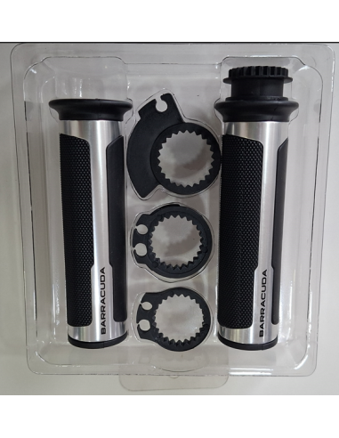 Coppia manopole Universali Racing 120mm Argento Silver