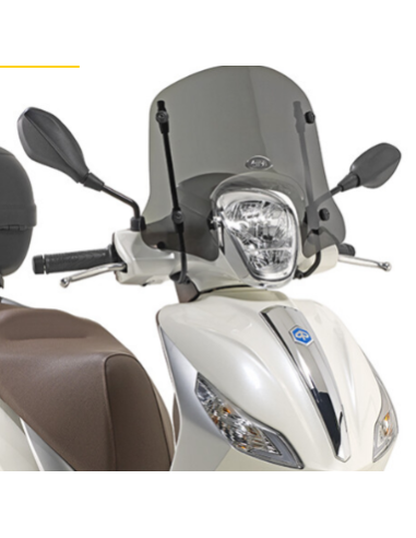 5612S Parabrezza cupolino scuro per Piaggio Medley 150 / 125 dal 2016 al 2019