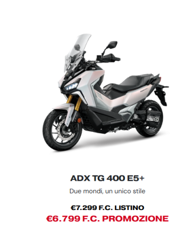 Sym ADX TG 400 Bianco IN PRONTA CONSEGNA - omaggio EASYBLOCK