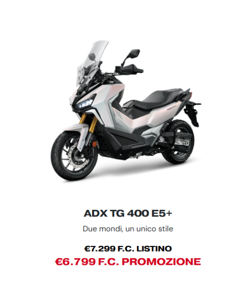 Sym ADX TG 400 Bianco IN PRONTA CONSEGNA - omaggio EASYBLOCK