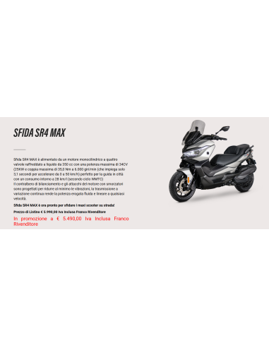 Voge SR4 MAX - IN PRONTA CONSEGNA - omaggio EASYBLOCK