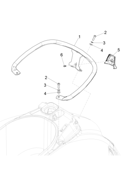 Maniglione Maniglia passeggero Cromata Piaggio Vespa GTS 125 300 310  HPE
