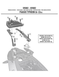 SR5602 Attacco bauletto Piaggio Typhoon 50 / 125 2
