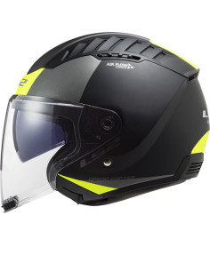 Casco Jet Ls2 OF600 COPTER II URBANE Nero Opaco Giallo Fluo