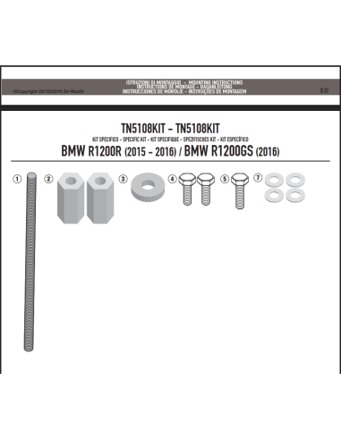 TN5108KIT Kit specifico per paramotore TN5108 o TN5108OX