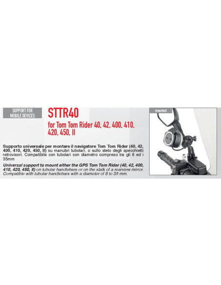 Givi STTR40 Supporto TomTom Rider per Moto