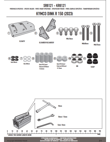 Givi SR6121 – Attacco Monolock Kymco Dink R
