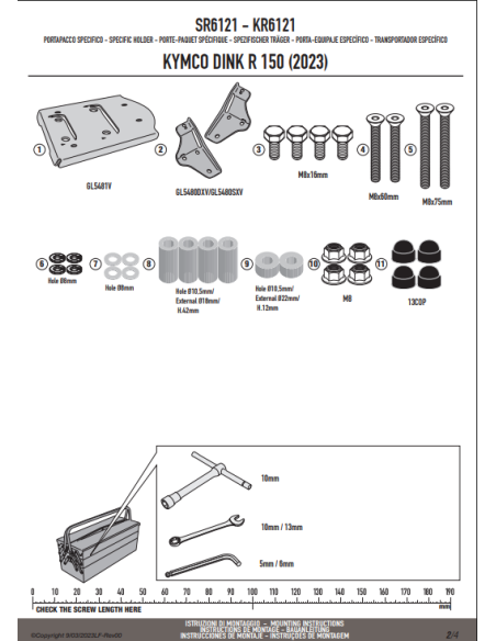 Givi SR6121 – Attacco Monolock Kymco Dink R