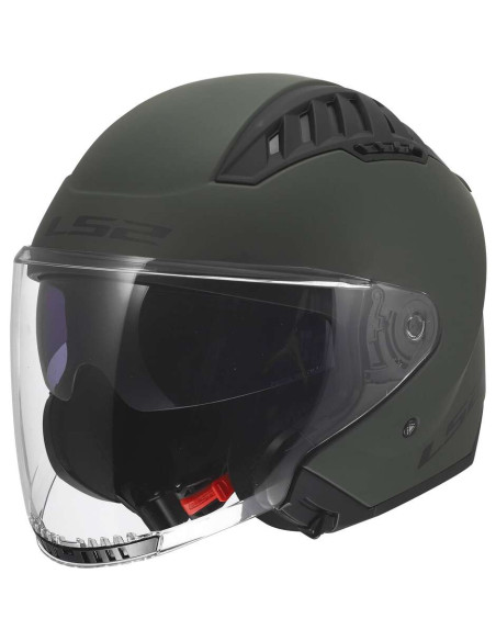 Casco Jet LS2 OF600 COPTER II SOLID Verde Militare