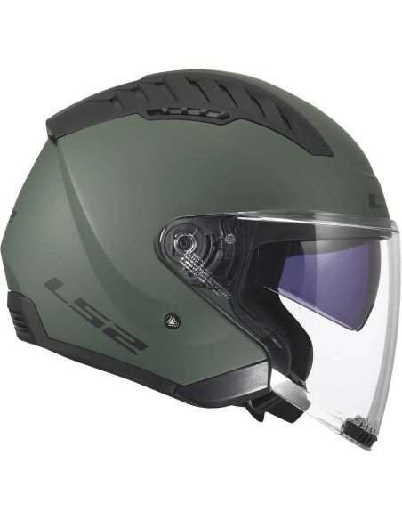 Casco Jet LS2 OF600 COPTER II SOLID Verde Militare
