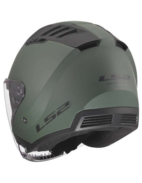 Casco Jet LS2 OF600 COPTER II SOLID Verde Militare